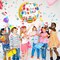 Birthday Piñata Happy Birthday Piñata Colorful Birthday Piñata with Bat Stick Blindfold Mask and Confetti for Girl Boy Birthday Theme Party Game Supplies Decor,12.6 x 12.6 x 3 Inch